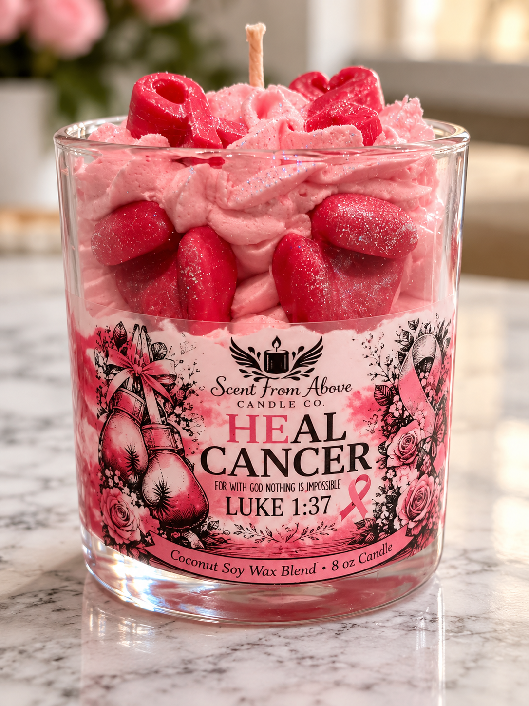 Breast Cancer Awareness Candle