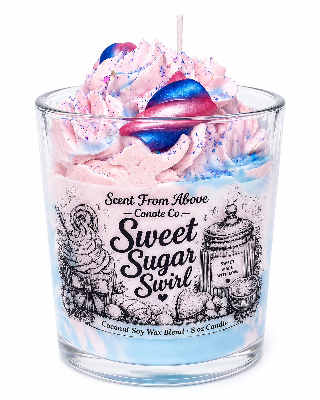 Sweet Sugar Swirl Candle
