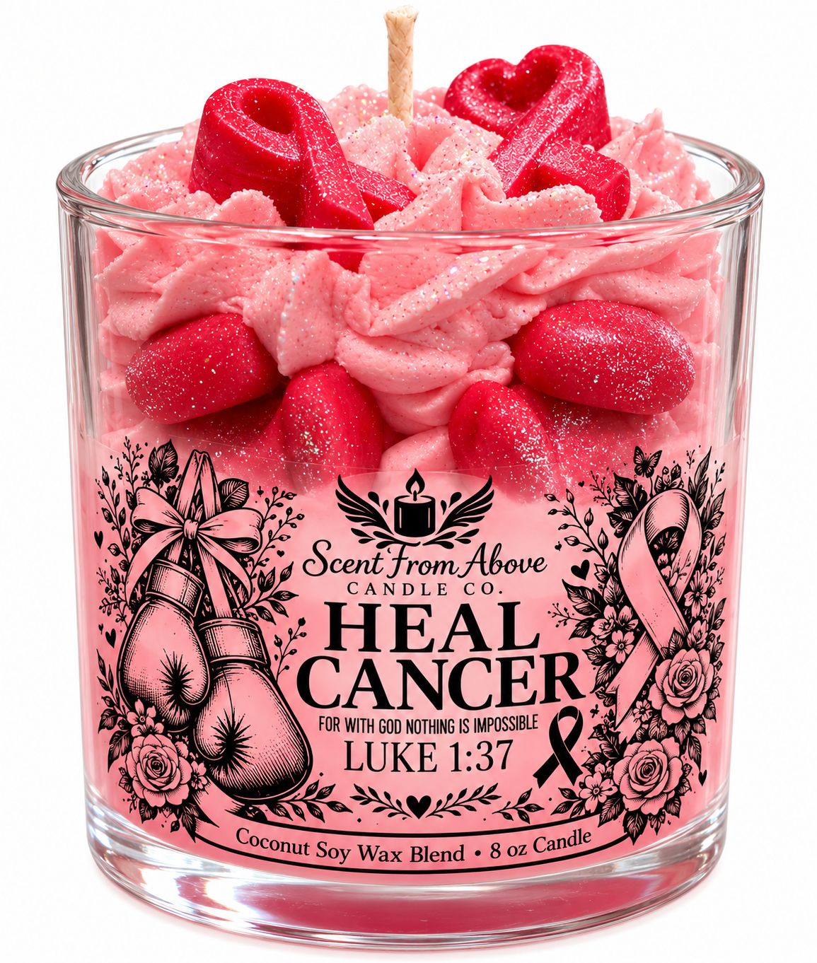 Breast Cancer Awareness Candle