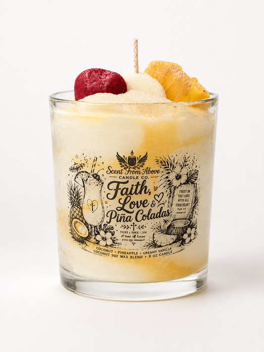 Faith, Love & Piña Coladas Candle