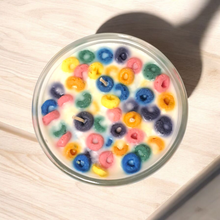 Load image into Gallery viewer, Rainbow Loops candle
