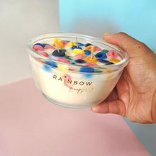 Load image into Gallery viewer, Rainbow Loops candle
