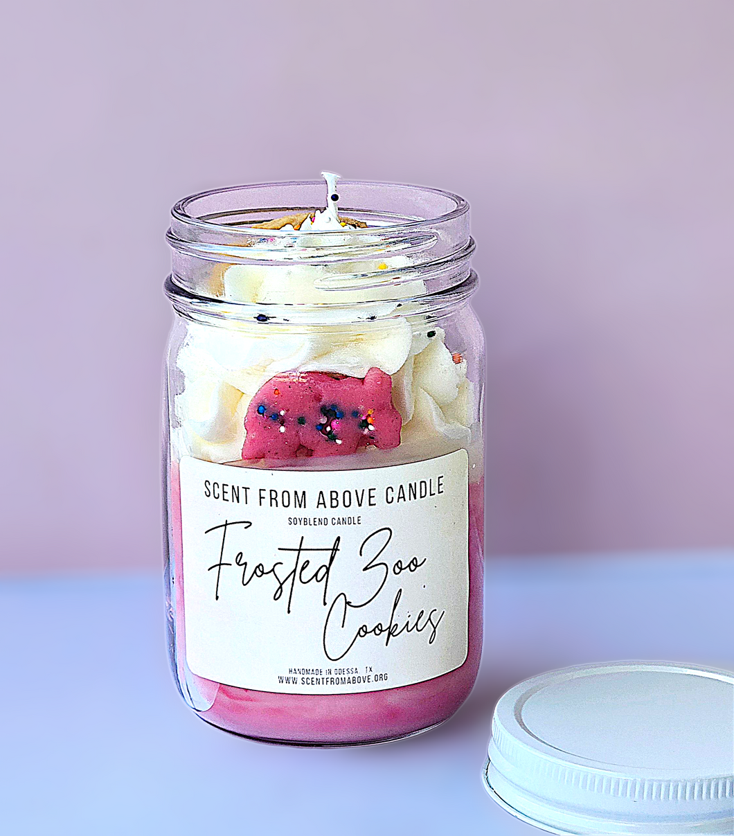 Frosted Zoo Cookie Candle